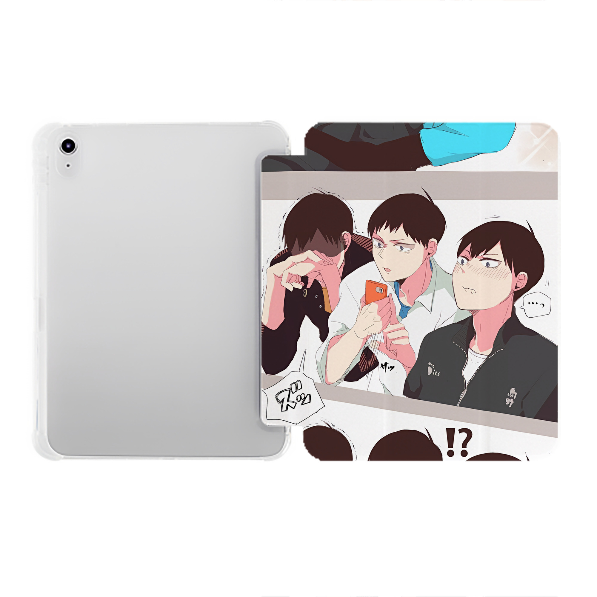 （画像用） ハイキュー!! Haikyu!! IPad ケース ペン収納付き 三つ折りスタンド PUレザー×シリコン 対応機種9.5/10.5/10.9インチ